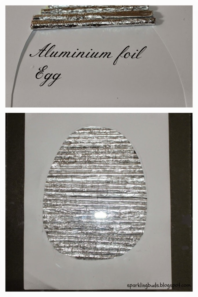 Aluminium foil Easter egg decoration ideas