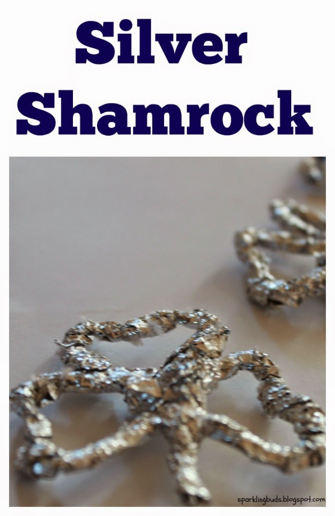 Aluminium foil Shamrock craft for St.Patrick's day