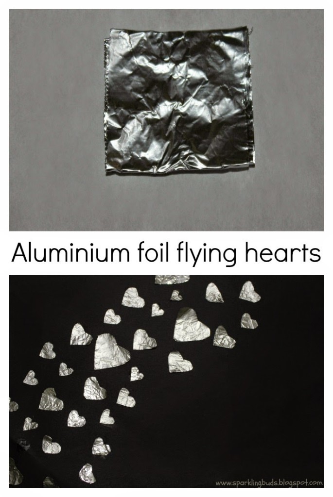 Aluminium foil flying heart