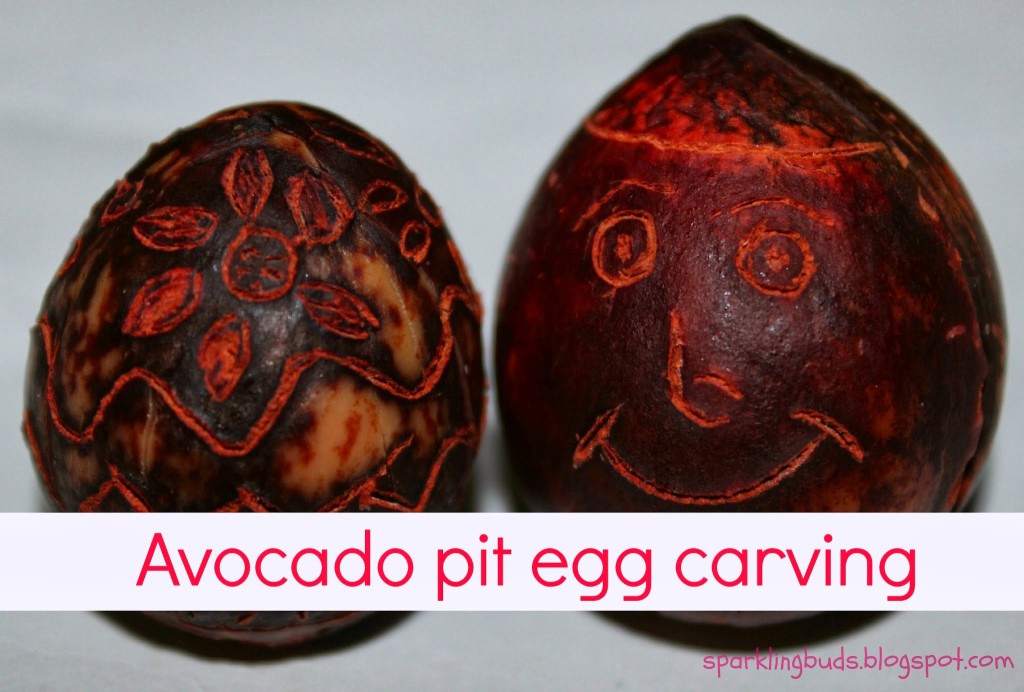 Avocado pit carving