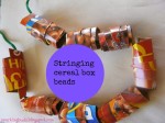 Cereral box beads for toddlers
