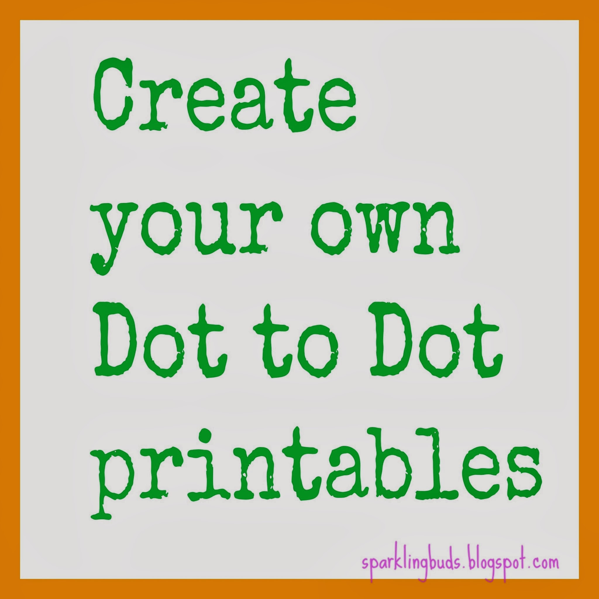 Make your own dot to dot Printable using Gimp - sparklingbuds