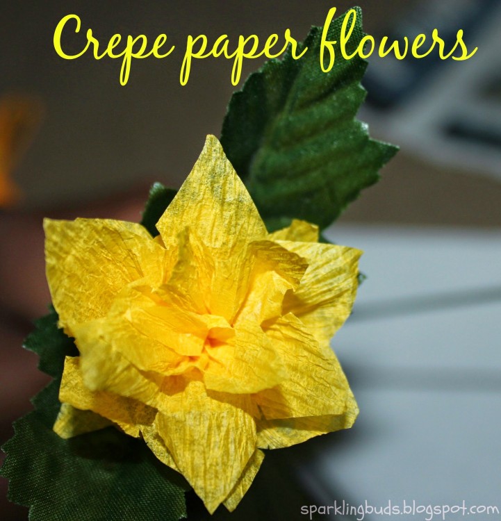 Crepe paper flower for kids