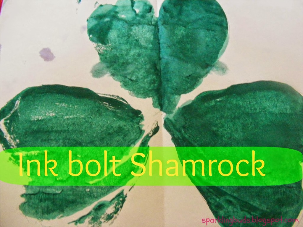 Ink bolt shamrock painting