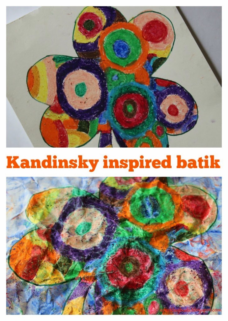 Kandinsky circles shamrock batik