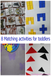 Matching activity ideas for toddlers
