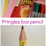 Pringles box recycled pencil