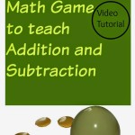 Preschool math game to teach addition and subtraction
