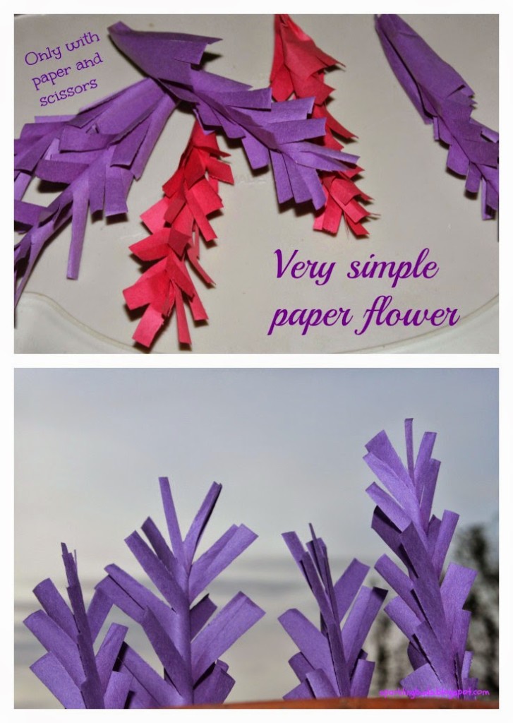 Simple paper flowers for kids