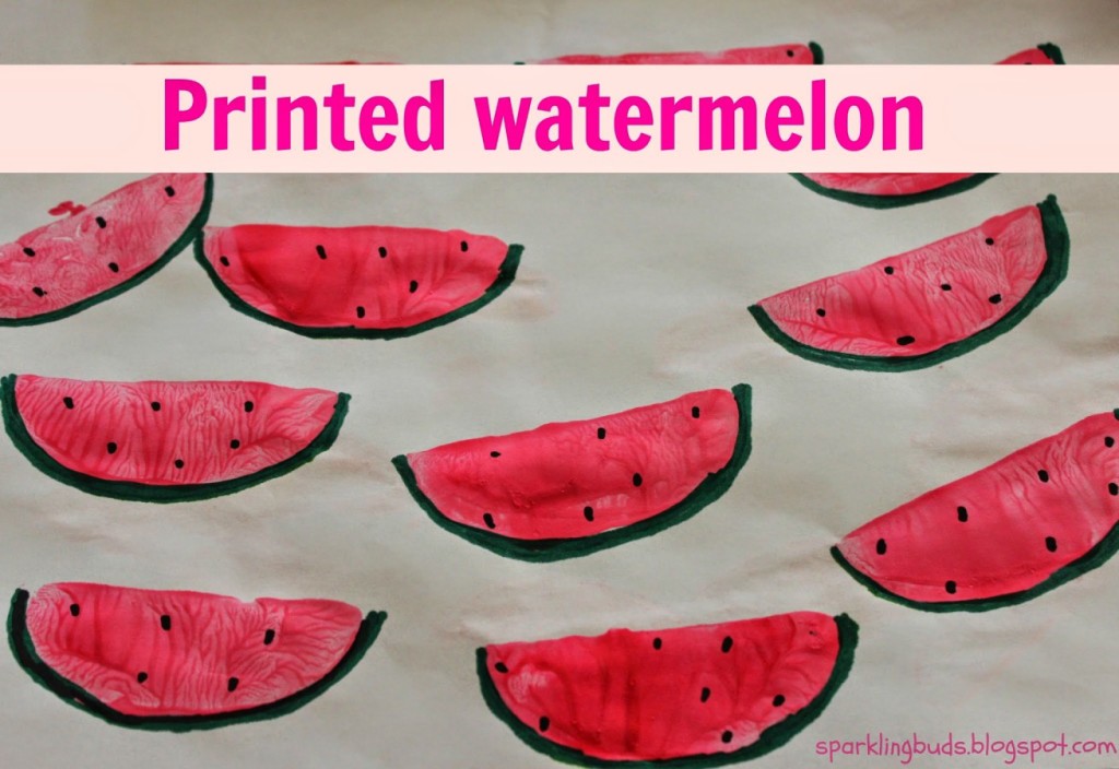 Watermelon activity painting ideas for kids
