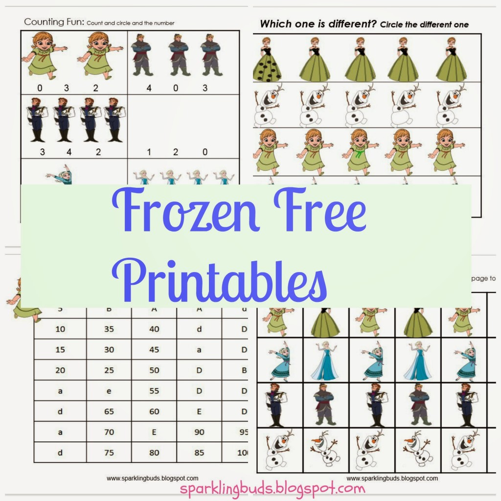 Frozen movie themed free printables
