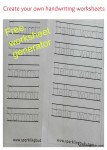 Create your own handwriting worksheets – sparklingbuds