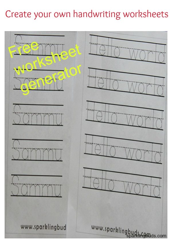 Free Worksheet Generator Sparklingbuds