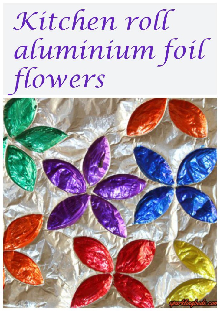 Aluminium foil flowers stain glass
