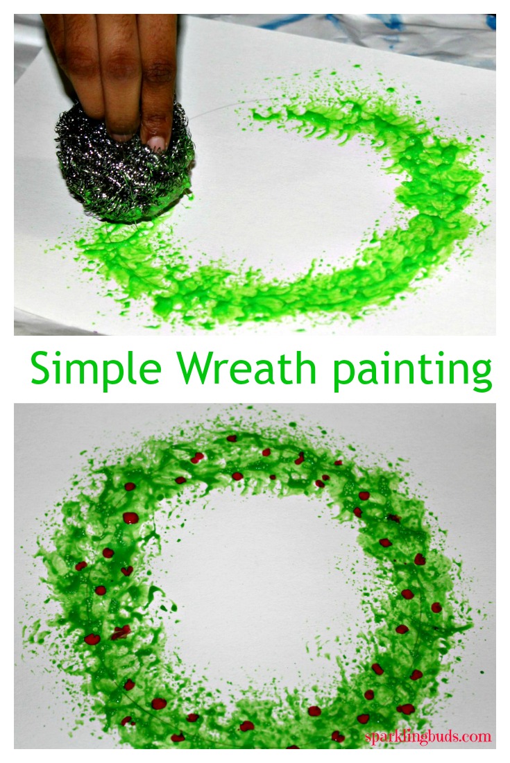 Christmas wreath painting ideas for kids