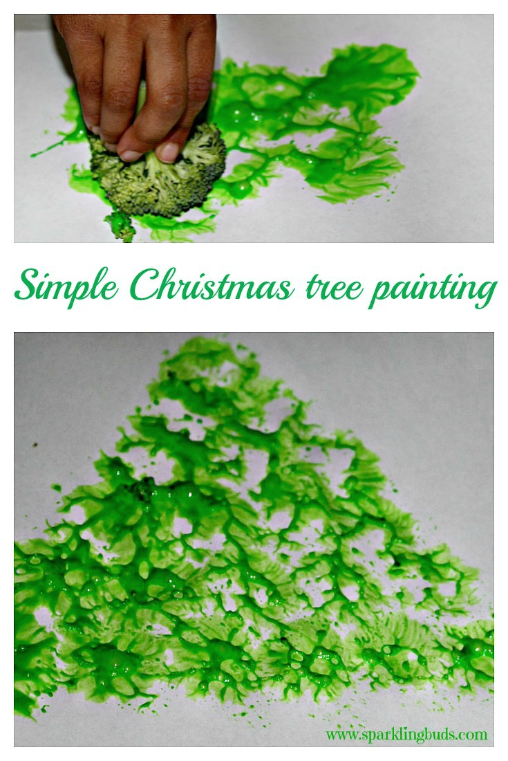 Simple Christmas tree painting