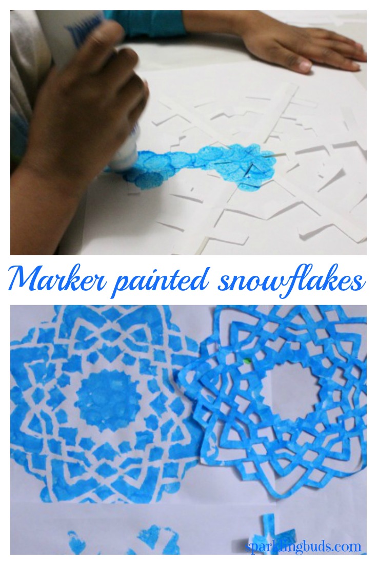 Dot to dot snowflakes for kids