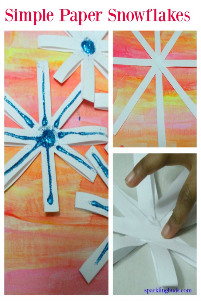 Snowflake crafts for kids : Paper snowflakes – sparklingbuds