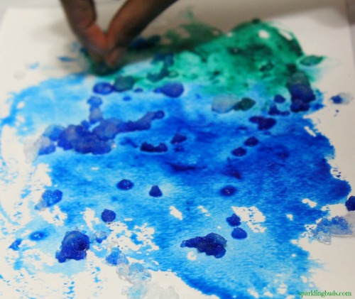 Snow painting ideas for kids