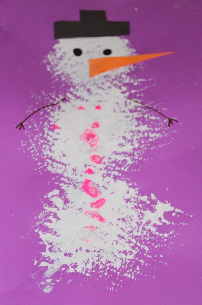 simple snowman art for kids