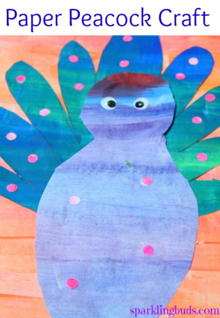 Craft peacock for kids