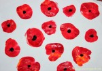 Simple poppy flowers painting with kids