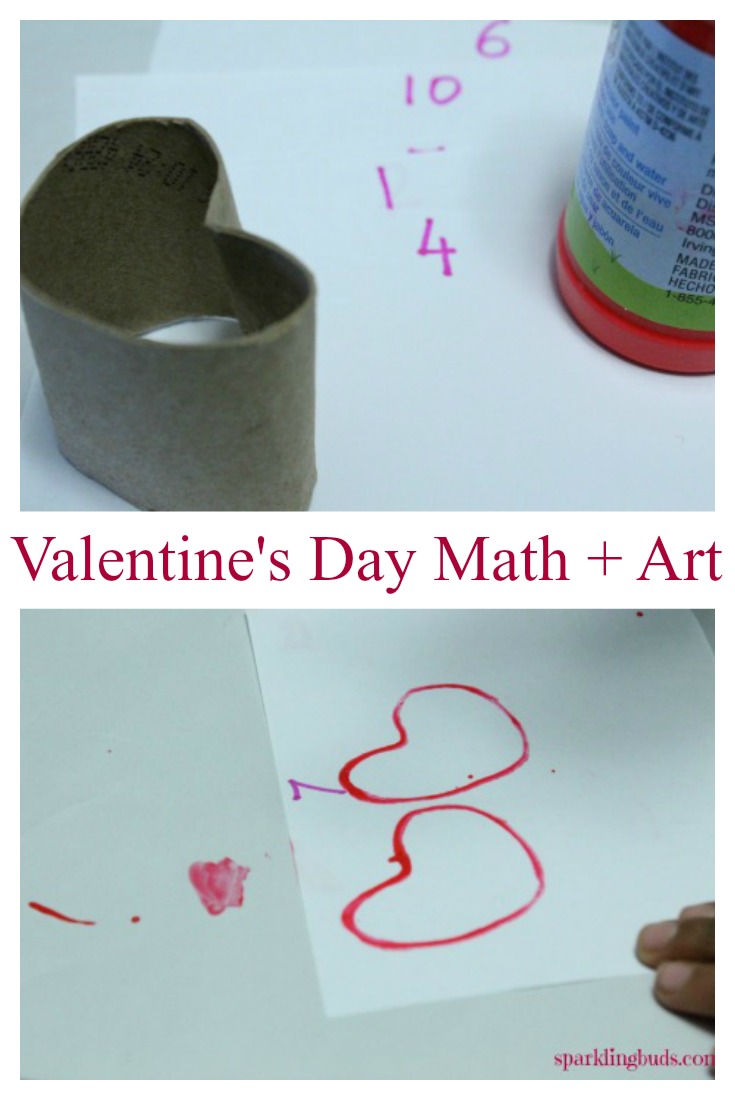 Valentines day Math art activity for preschoolers