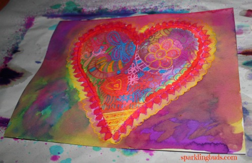 Crayon resist projects with liquid watercolors