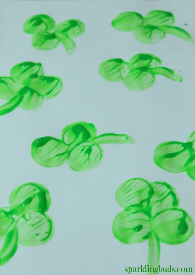Shamrock painting ideas for St.Patrick's day