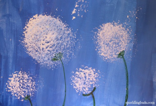 Painting Dandelions Simple Acrylic Paint Idea Sparklingbuds