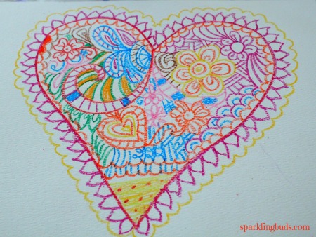 Simple heart doodling fun