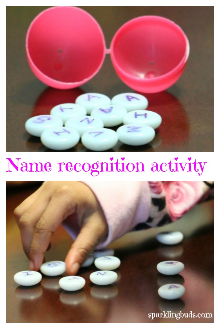 Teach name recognition activity for preschoolers