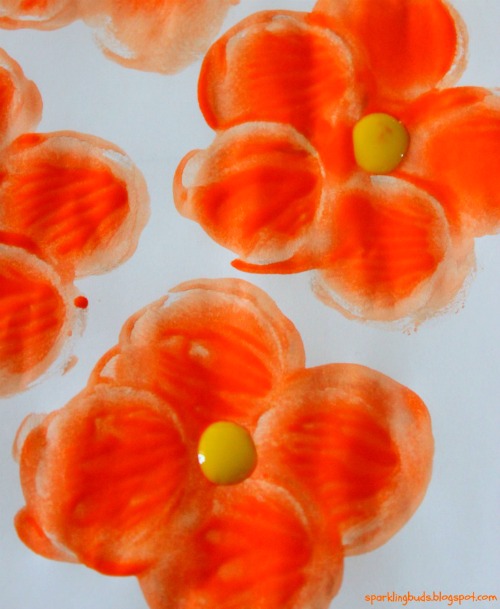 Flower stamping with cup