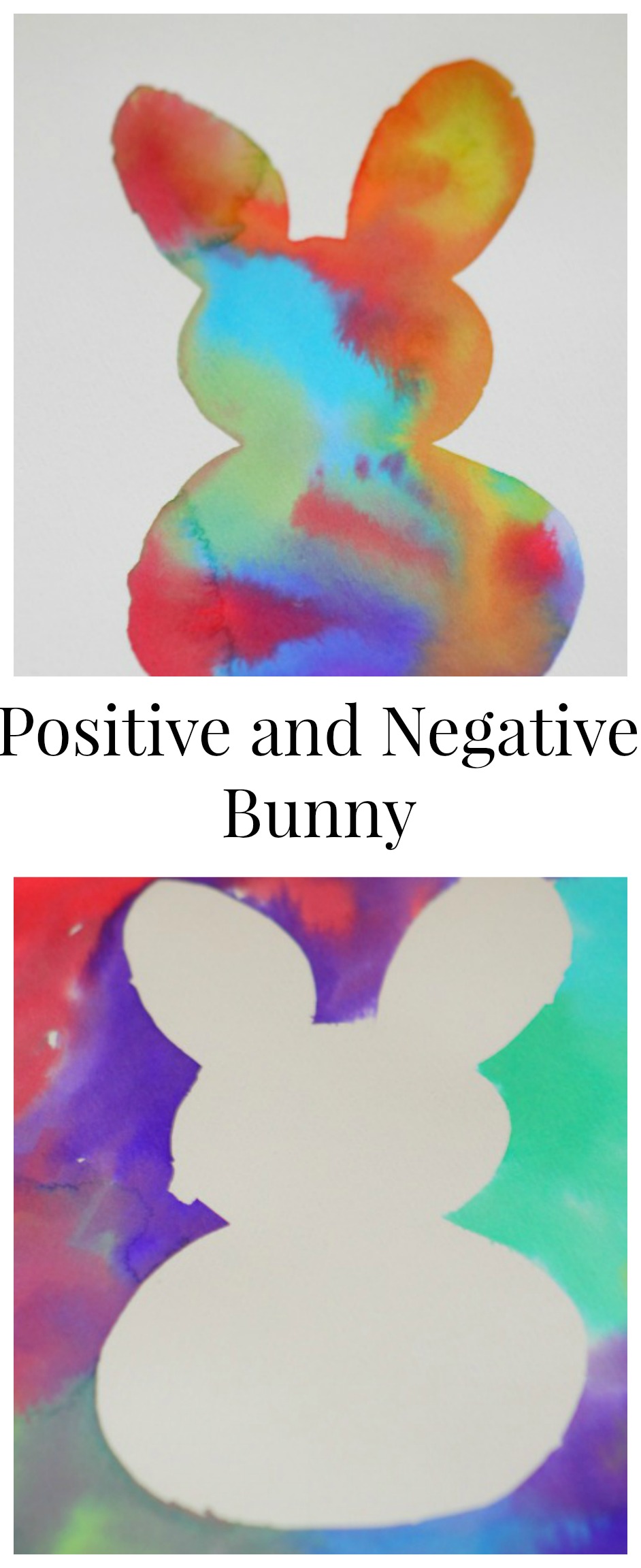 Positive and negative art ideas for kids