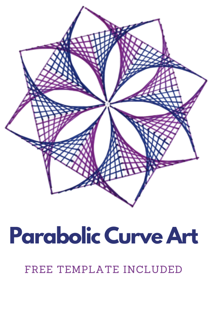 Flower pattern in Parabolic Curve Art