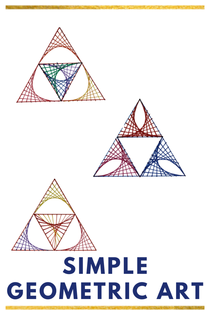 Spirograph art in triangle