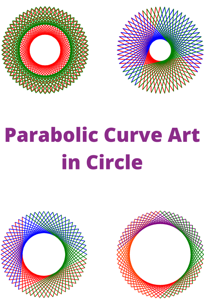 Parabolic Curve Art in Circle