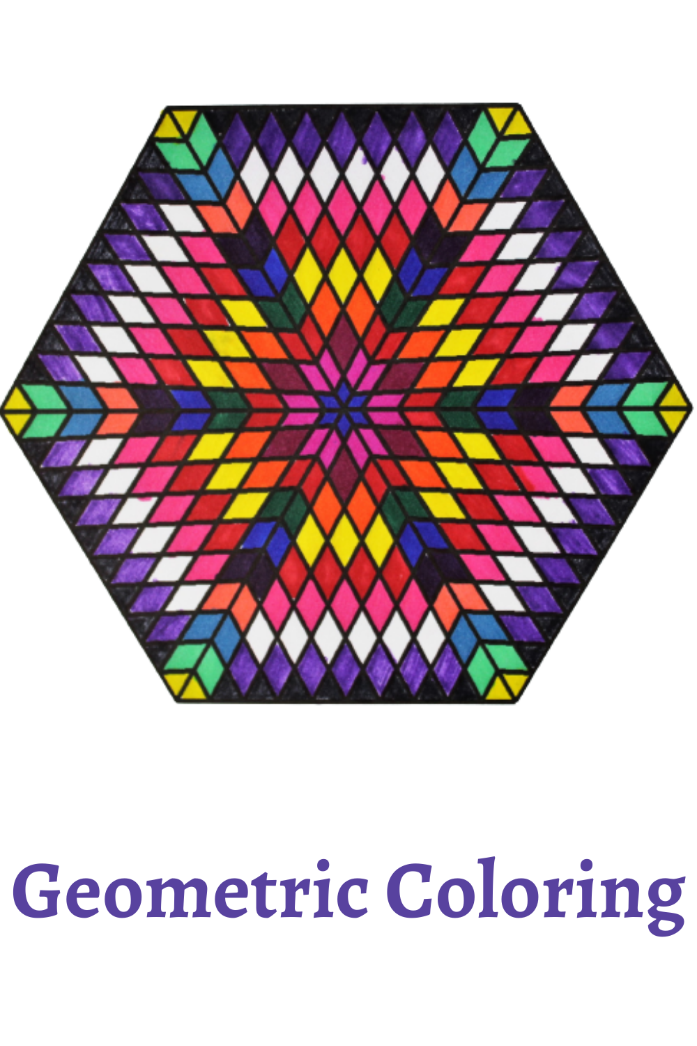 Geometric Art Coloring – Free Coloring Sheet – sparklingbuds