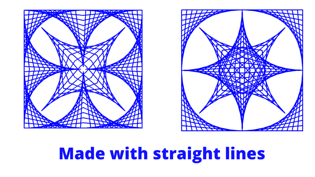 Made with straight lines