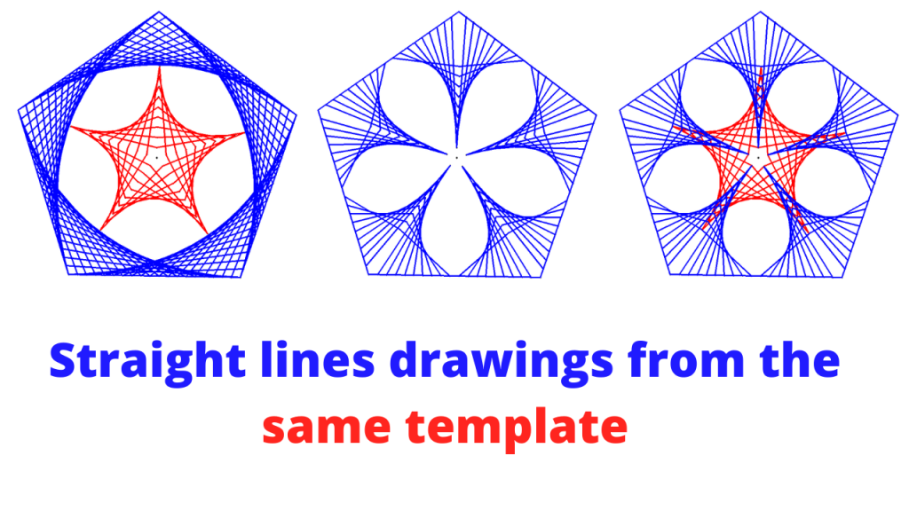 Straight Lines Drawings from the same template